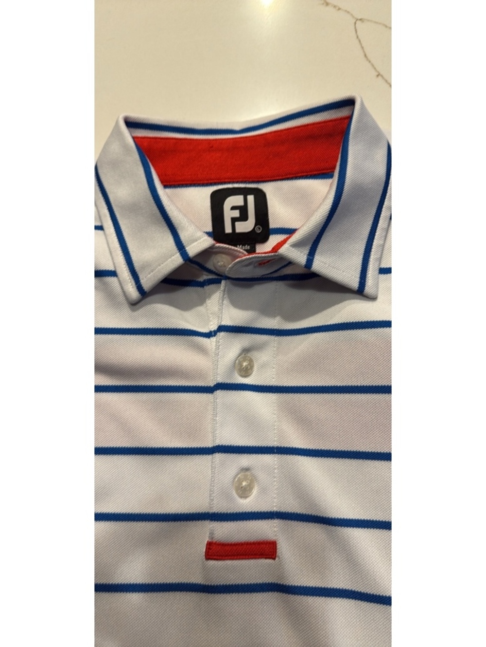 FootJoy MicroFeeder Stripe Kiawah Performance Polo Man Size Large